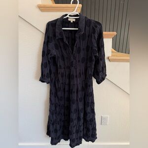 Umgee Charcoal Textured Dress